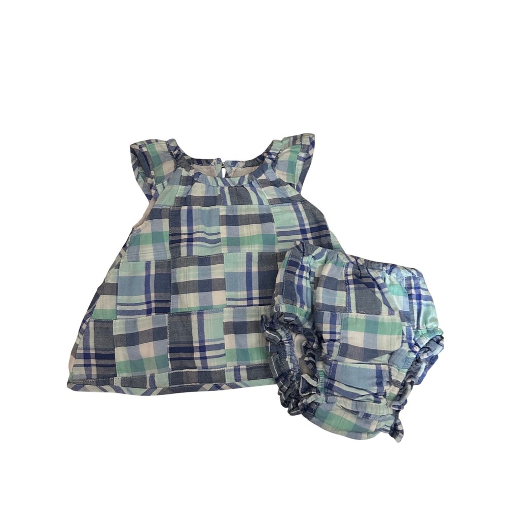 Vineyard Vines‎ Baby Girls Plaid Whale Dress Set 0 3 Months Whale on bloomer